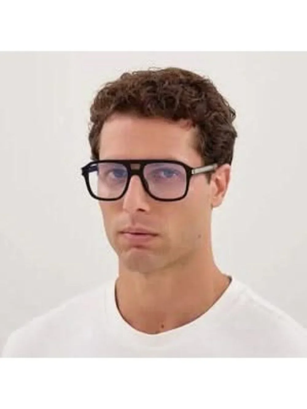 Saint Laurent SL881 OPT 001 Eyeglasses Black 55mm Aviator Frame